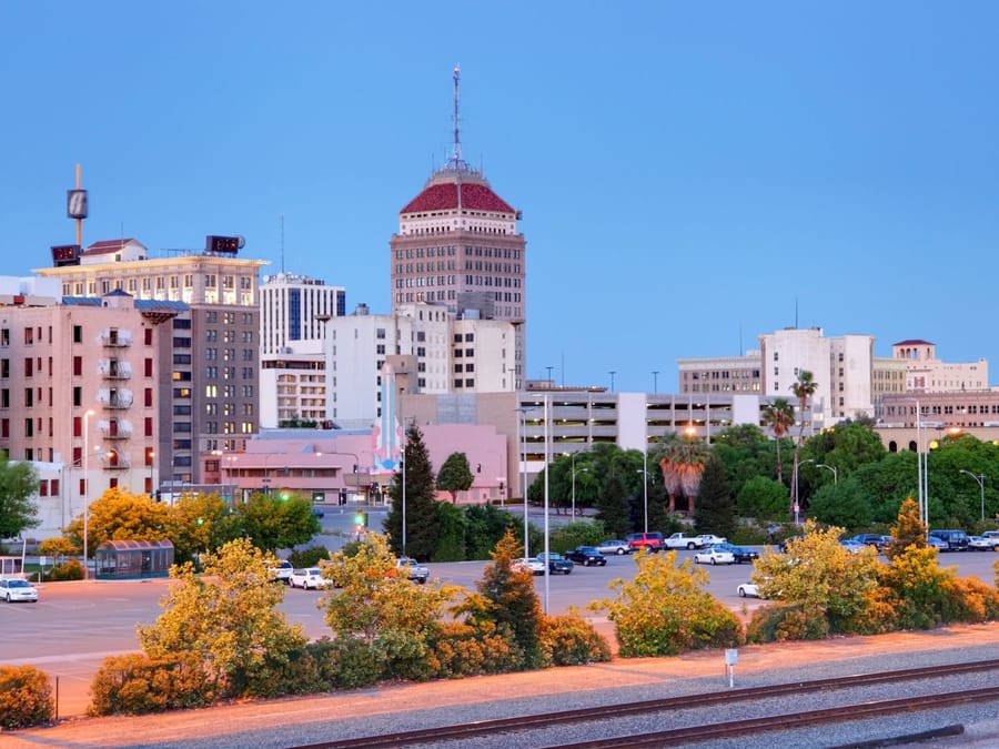 The Fresno-Clovis metro skyline, the area Fresno Junk Haulers covers daily